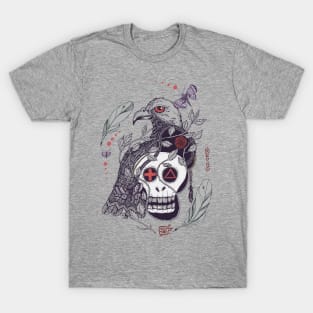 (Im)mortality Bird Scull Grey T-Shirt